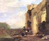 Italian Landscape with the Ruins of a Roman Bridge and Aqued